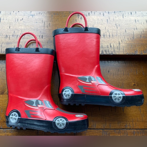 Cat & Jack Other - •GUC•Cat & Jack ‘Lincoln’ Fire Dept Toddler Rain Boots